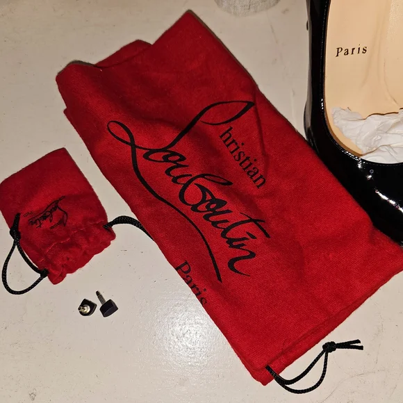 Christian Louboutin Black Patent Leather Pumps - Picture 4 of 7